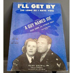 Ill Get By Vintage Piano Sheet Music Roy Turk Fred Ahlert 40s A Guy Named Joe